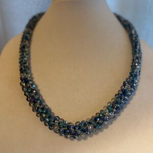 Kumihimo stitched Necklace, bracelet and earrings.